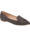 Journee Collection Journee Mindee Crisscross Toe Flat In Steel Gray