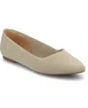 Journee Collection Women's Cait Bow Mary Jane Pointed Toe Flats In Taupe
