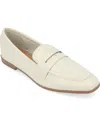 Journee Collection Myeesha Womens Square Closed Toe Loafers In Bone