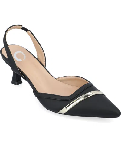 JOURNEE COLLECTION WOMEN'S NELLIA SLINGBACK KITTEN HEEL PUMPS