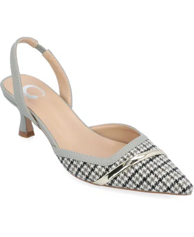 JOURNEE COLLECTION WOMEN'S NELLIA SLINGBACK KITTEN HEEL PUMPS