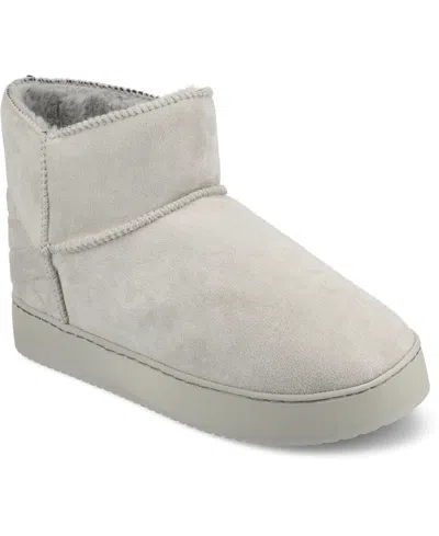 Journee Collection Women's Noa Round Toe Bootie Slippers In Gray