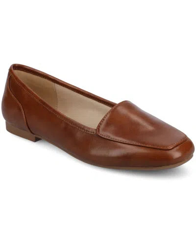 Journee Collection Women's Noelia Square Toe Ballet Flats In Brown