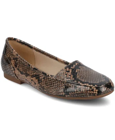 Journee Collection Women's Noelia Square Toe Ballet Flats In Brown