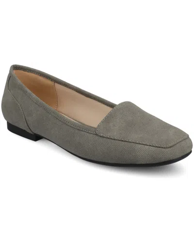 Journee Collection Women's Noelia Square Toe Ballet Flats In Gray