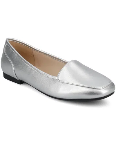 Journee Collection Women's Noelia Square Toe Ballet Flats In Gray
