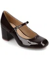 Journee Collection Okenna Womens Square Closed Toe Block Heel Pumps In Brown