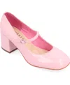 Journee Collection Women's Tru Comfort Foam Wide Width Okenna Pumps In Pink