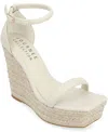 Journee Collection Women's Olesia Platform Wedge Sandals In Beige