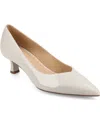 Journee Collection Celica Pointed Toe Pump In Bone Patent