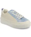 Journee Collection Women's Pazey Platform Lace-up Casual Sneakers In Denim