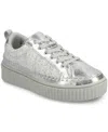 Journee Collection Women's Pazey Platform Lace-up Casual Sneakers In Silver