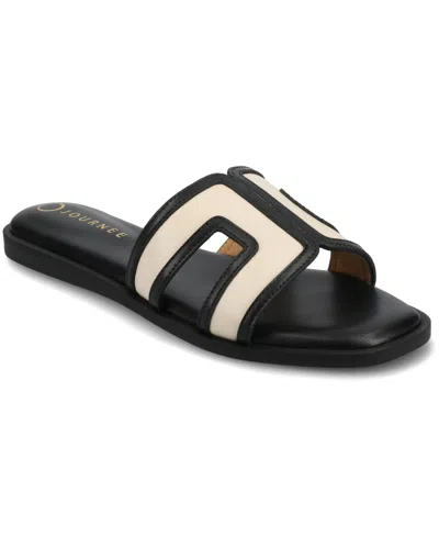 Journee Collection Women's Primah Slide Flat Sandals In Bone