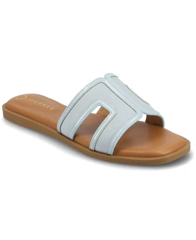 JOURNEE COLLECTION WOMEN'S PRIMAH SLIDE FLAT SANDALS