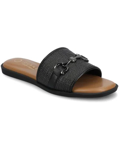 Journee Collection Priya Slide Sandal In Black