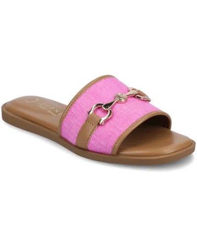 Journee Collection Priya Slide Sandal In Pink