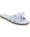 JOURNEE COLLECTION WOMEN'S PRYLIN BOW SLIDE FLAT SANDALS