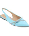 Journee Collection Rebbel Womens Pointed Closed Toe Ballet Flats In Blue