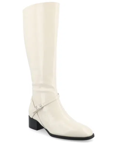 JOURNEE COLLECTION WOMEN'S RHIANAH WIDE WIDTH WIDE CALF BLOCK HEEL KNEE HIGH RIDING BOOTS