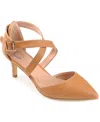 Journee Collection Womens Riva Strap Pumps In Tan
