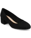Journee Collection Women's Saarii Round Toe Block Heel Pumps In Black