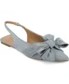 Journee Collection Sabrina Slingback Flat In Light Denim