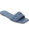 Journee Collection Womens Sawyerr Slide Sandals In Blue