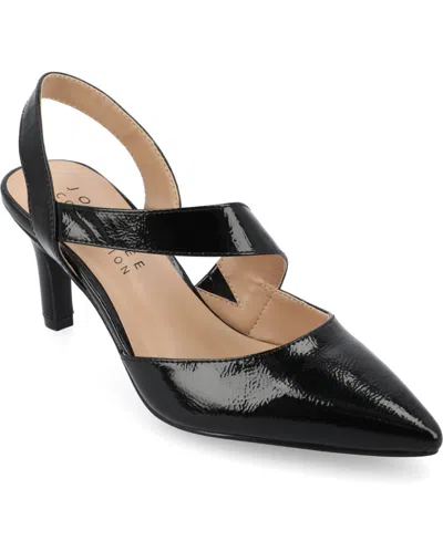 JOURNEE COLLECTION WOMEN'S SCARLETT ASYMMETRICAL POINTED TOE PUMPS