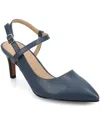 Journee Collection Scipio Pointed Toe Pump In Navy