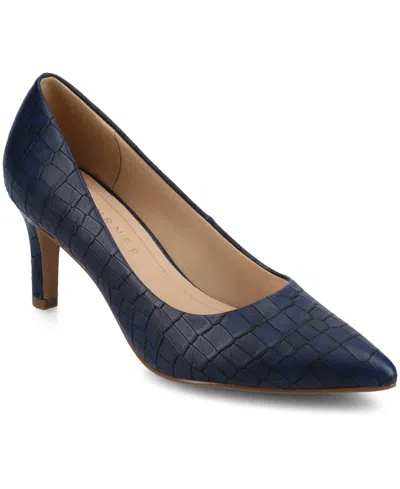 Journee Collection Women's Scylee Pointed Toe Dress Pumps In Blue