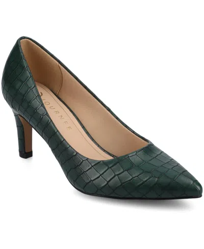 Journee Collection Women's Scylee Pointed Toe Dress Pumps In Green