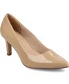 Journee Collection Women's Scylee Pointed Toe Dress Pumps In Nude Patent