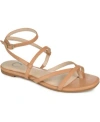 Journee Collection Womens Serissa Flat Sandals In Tan