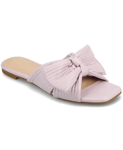 JOURNEE COLLECTION WOMEN'S SERLINA BOW FLAT SANDALS