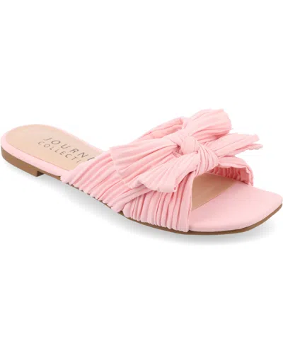 JOURNEE COLLECTION WOMEN'S SERLINA BOW FLAT SANDALS