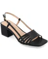 Journee Collection Shayana Block Heel Slingback Sandal In Black