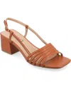 Journee Collection Journee Women's Shayana Medium And Wide Width Dress Sandals In Cognac