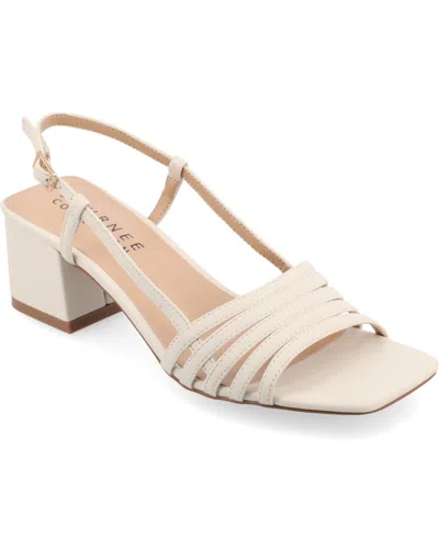 JOURNEE COLLECTION WOMEN'S SHAYANA SLINGBACK BLOCK HEEL SANDALS