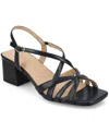 Journee Collection Shyla Block Heel Sandal In Navy