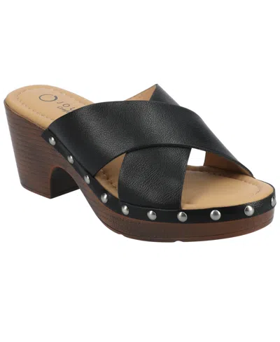Journee Collection Silvana Platform Sandal In Black
