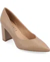 Journee Collection Collection Women's Wide Width Supernatural Tru Comfort Foam Simonne Pumps Warm Shades In Mocha