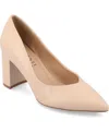 Journee Collection Simonne Pointed Toe Pump In Vanilla