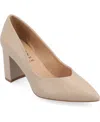 Journee Collection Collection Women's Wide Width Supernatural Tru Comfort Foam Simonne Pumps Warm Shades In Wheat
