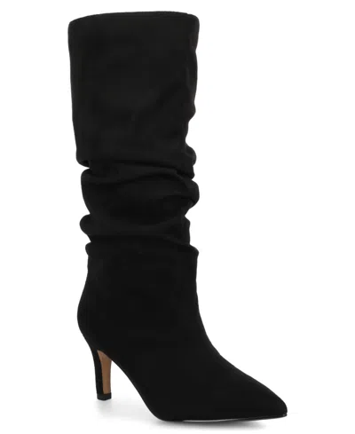 Journee Collection Women's Sonnet Pointed Toe Slouchy Dress Boots In Black