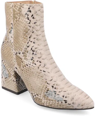 JOURNEE COLLECTION WOMEN'S SORREN POINTED TOE BLOCK HEEL DRESS BOOTIES