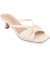 Journee Collection Starling Dress Sandals Women'sw Ivory Kitten Heel Gal738 In Ivory