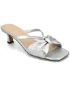Journee Collection Women's Starling Kitten Heel Dress Sandals In Silver