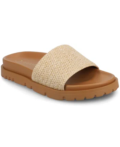 JOURNEE COLLECTION WOMEN'S STARR SLIDE FOOTBED FLAT SANDALS