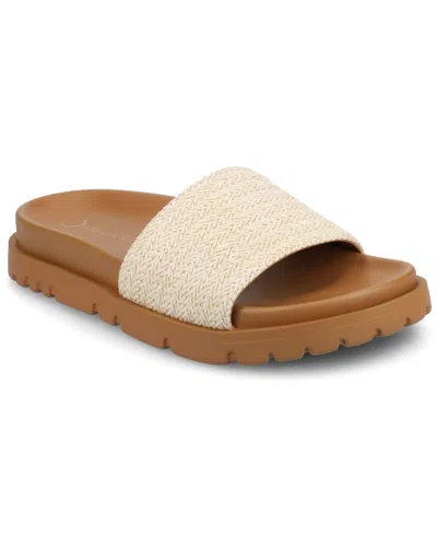 JOURNEE COLLECTION WOMEN'S STARR SLIDE FOOTBED FLAT SANDALS