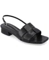 Journee Collection Women's Tabatha Block Heel Slingback Sandals In Black